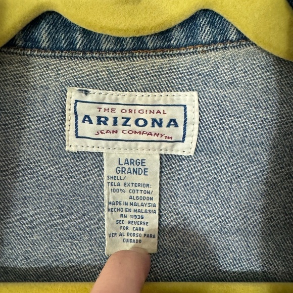 VINTAGE Arizona Jean Jacket Oversized Medium Wash Size Large - Picture 7 of 10